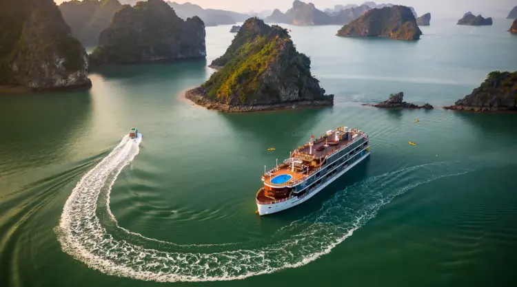 Traditional boat cruise experience in Halong Bay Vietnam