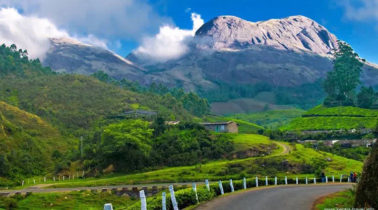Lush green Munnar tea gardens on Kerala holiday package