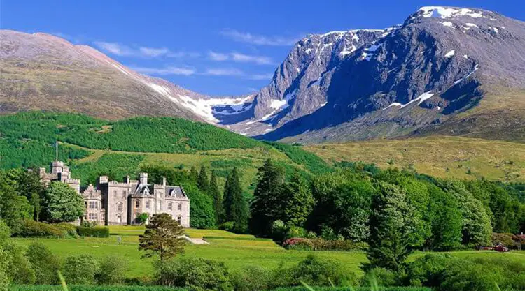 Historic landscape in Scotland during guided holiday tour